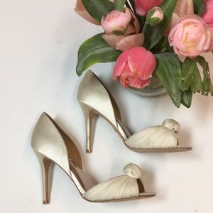 Badgley Mischka satin shoes.